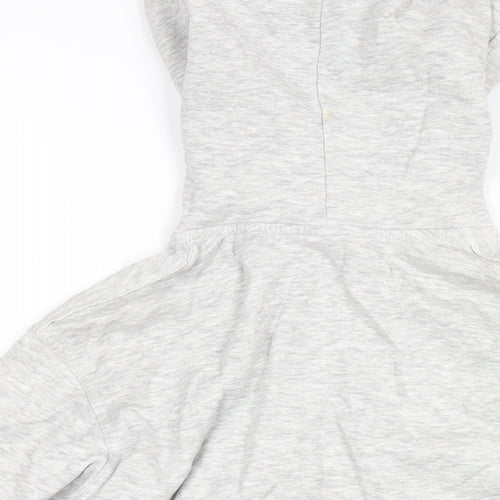 H&M Womens Grey Cotton Full Zip Hoodie Size S Zip