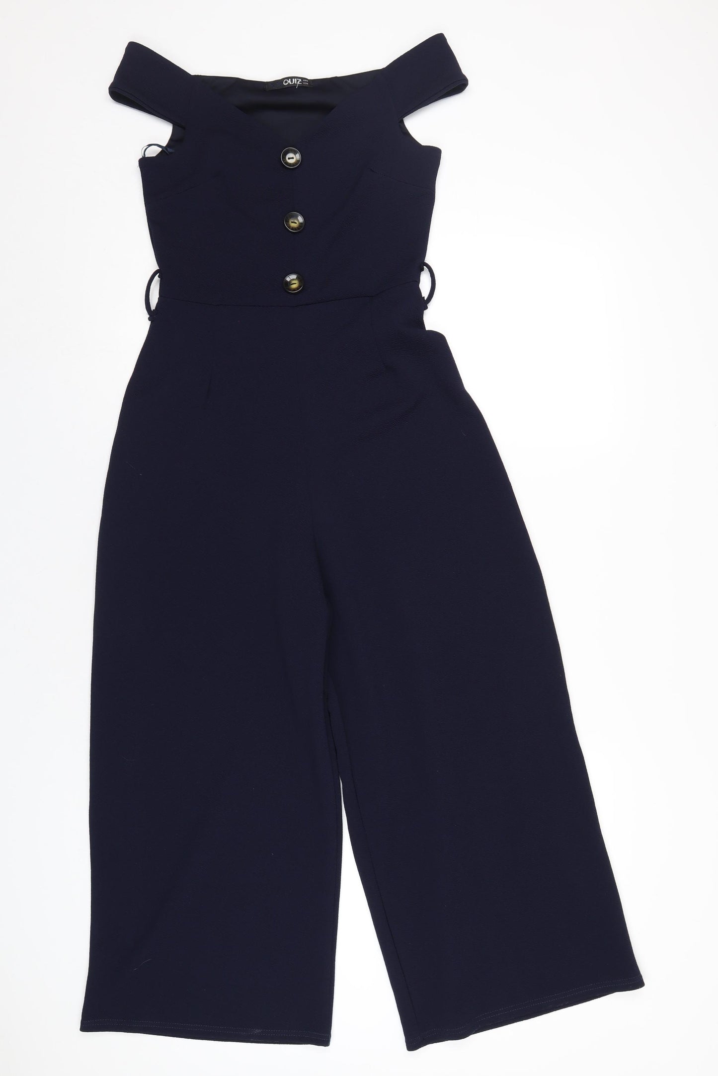 Quiz Womens Blue Polyester Jumpsuit One-Piece Size 6 L24 in Pullover