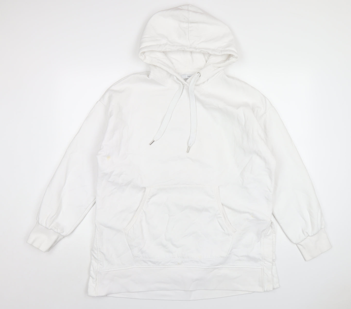NEXT Womens White Cotton Pullover Hoodie Size L Pullover