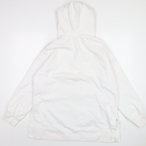 NEXT Womens White Cotton Pullover Hoodie Size L Pullover