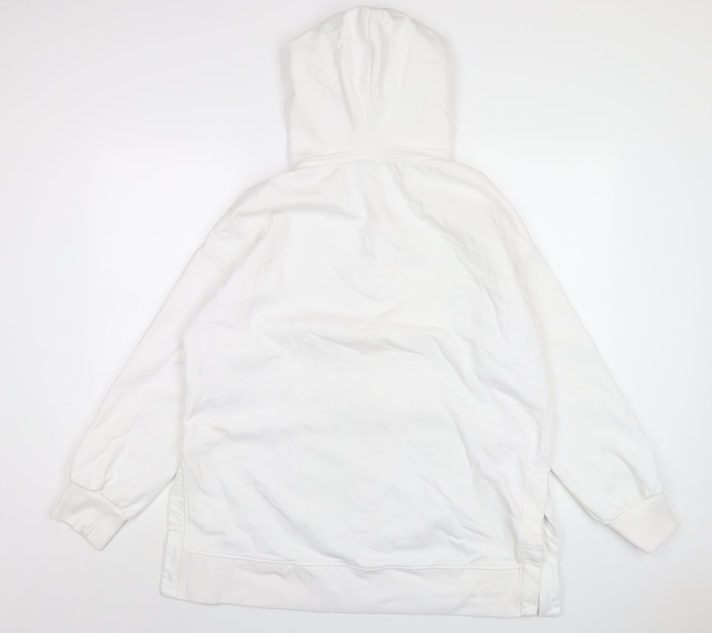 NEXT Womens White Cotton Pullover Hoodie Size L Pullover