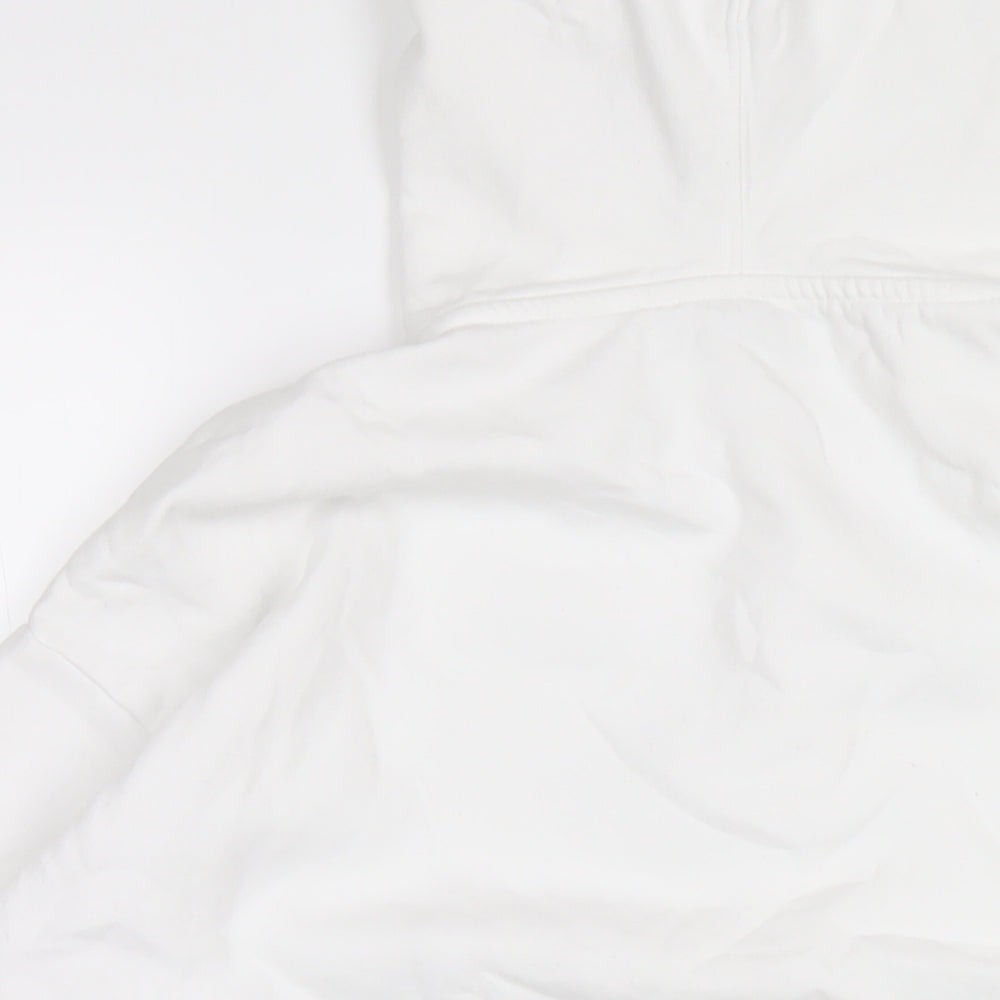 NEXT Womens White Cotton Pullover Hoodie Size L Pullover