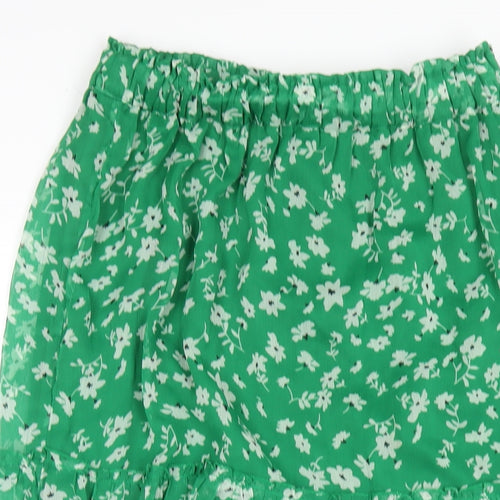 New Look Womens Green Floral Polyester Maxi Skirt Size 10