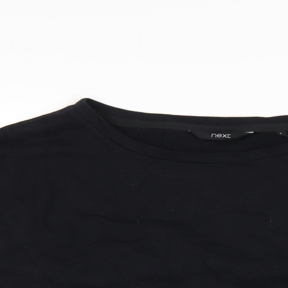 NEXT Womens Black Cotton Pullover Sweatshirt Size S Pullover - Sequin