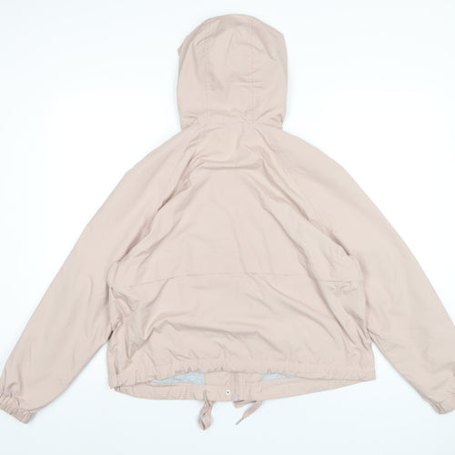 H&M Womens Pink Rain Coat Coat Size M Zip