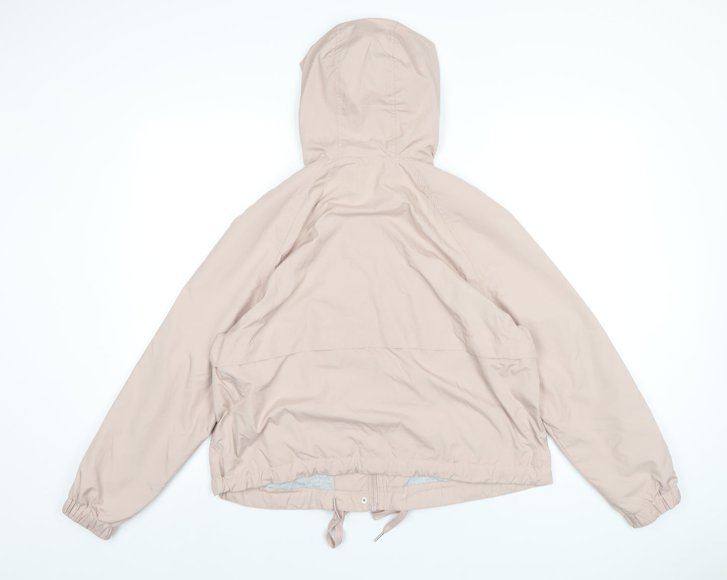 H&M Womens Pink Rain Coat Coat Size M Zip