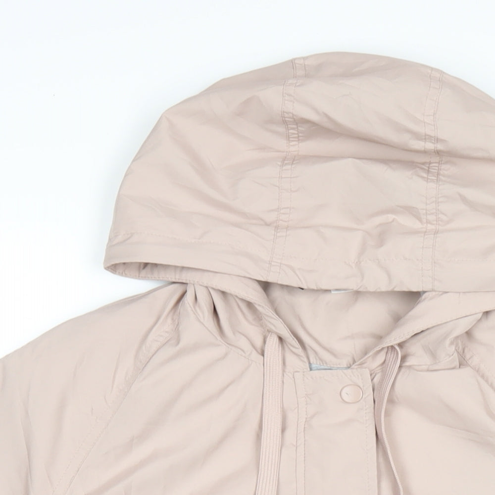 H&M Womens Pink Rain Coat Coat Size M Zip