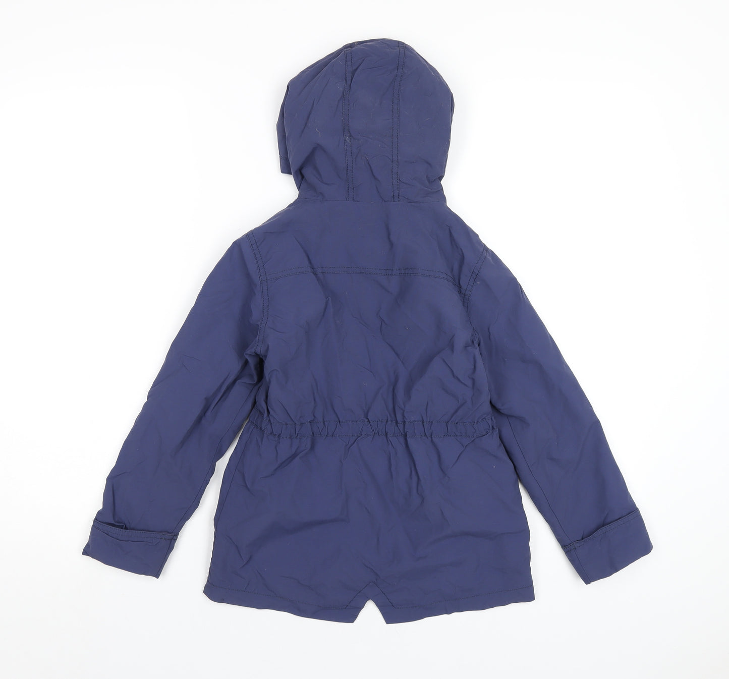 NEXT Girls Blue Rain Coat Coat Size 7-8 Years Zip