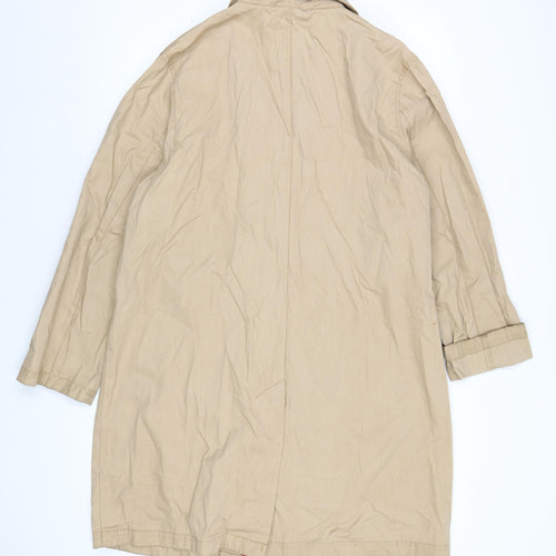 SCL sport Womens Beige Trench Coat Coat Size 16 Zip