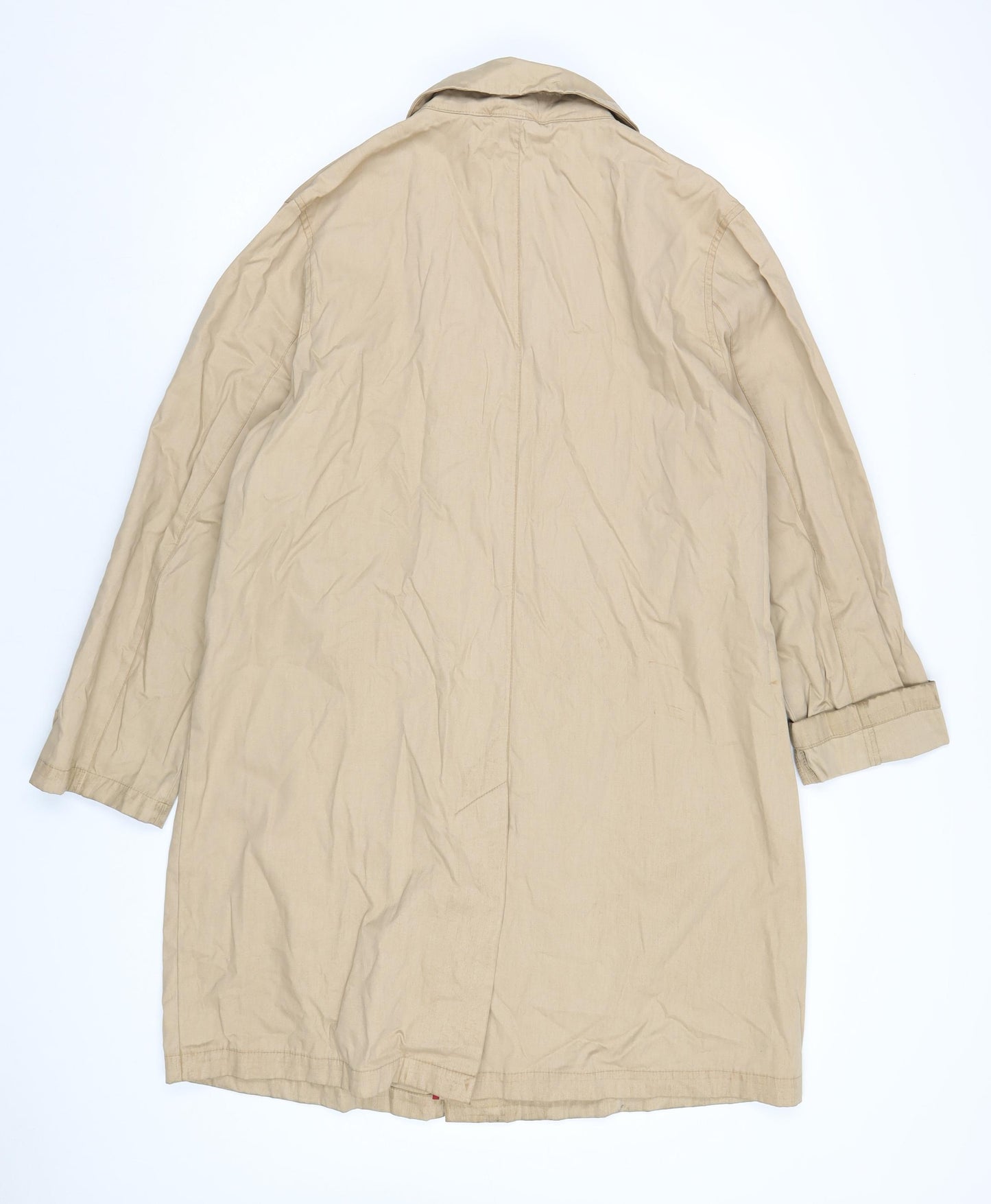 SCL sport Womens Beige Trench Coat Coat Size 16 Zip