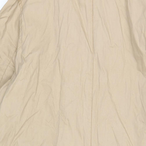 SCL sport Womens Beige Trench Coat Coat Size 16 Zip