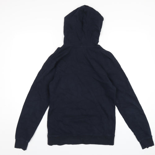 H&M Boys Blue Cotton Pullover Hoodie Size 12-13 Years Pullover - Reversible Sequins