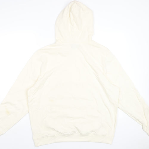 Avenue Mens Ivory Cotton Pullover Hoodie Size L