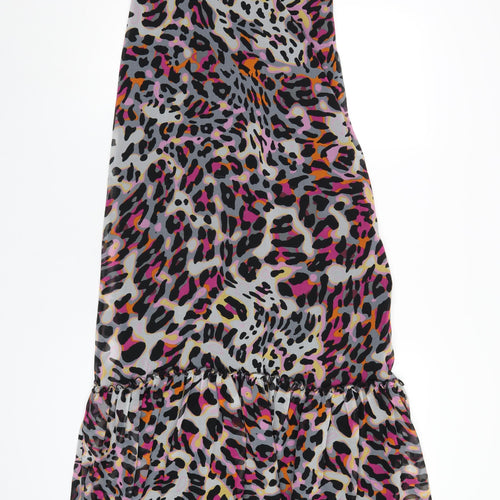 Per Una Womens Multicoloured Animal Print Polyester Maxi Size 10 Sweetheart Zip