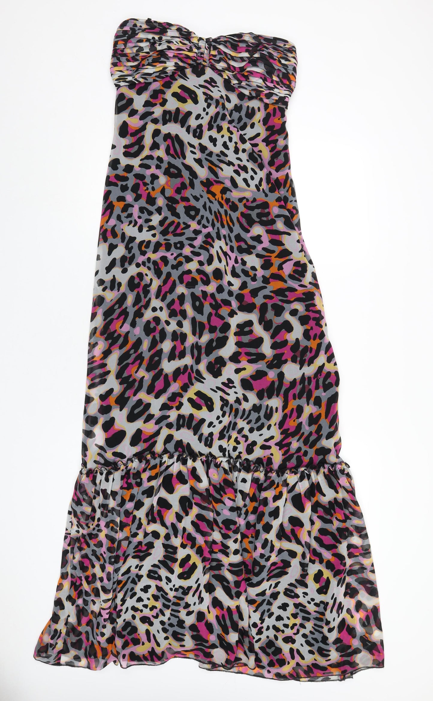 Per Una Womens Multicoloured Animal Print Polyester Maxi Size 10 Sweetheart Zip