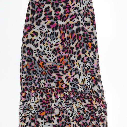 Per Una Womens Multicoloured Animal Print Polyester Maxi Size 10 Sweetheart Zip