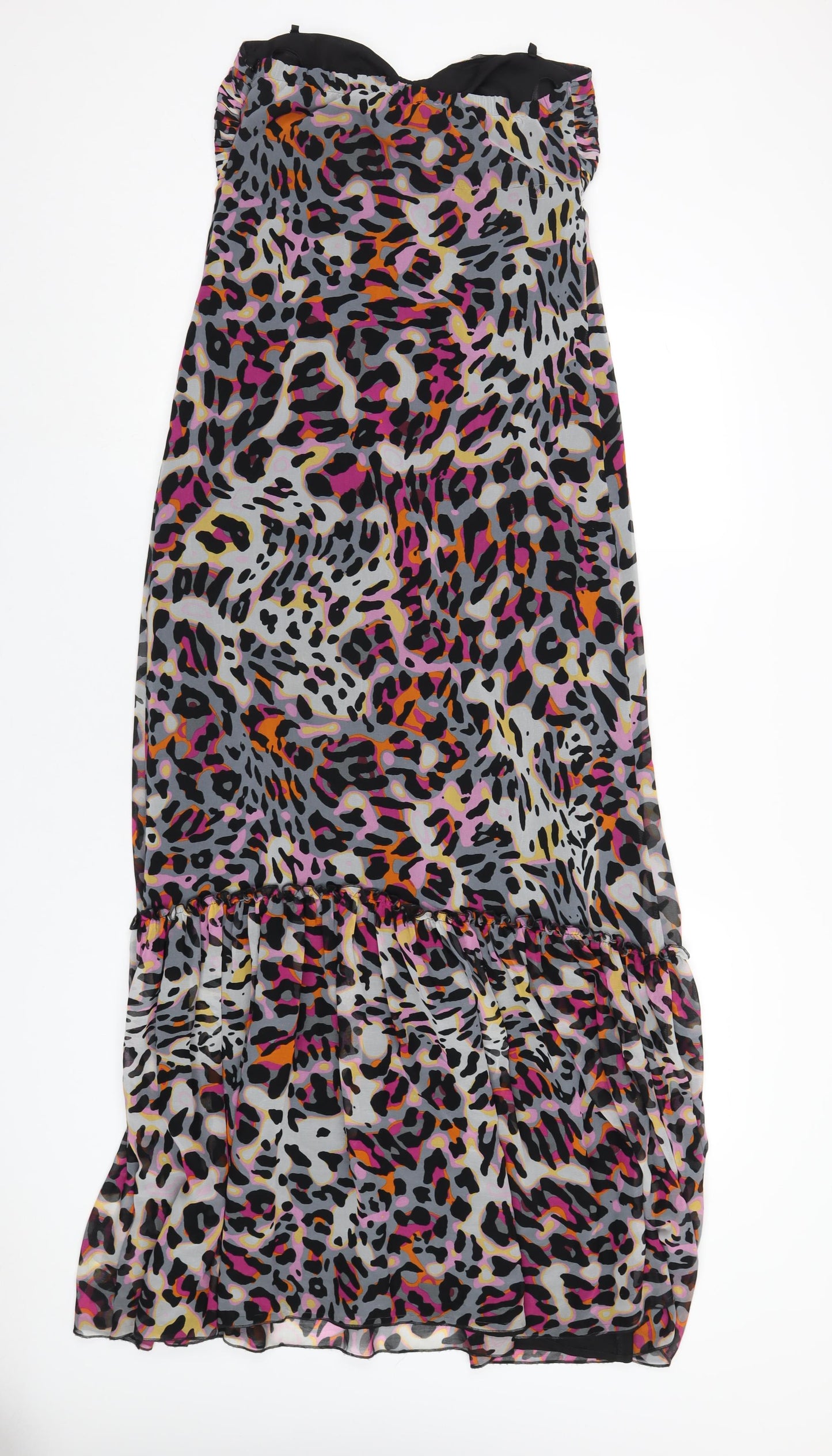 Per Una Womens Multicoloured Animal Print Polyester Maxi Size 10 Sweetheart Zip