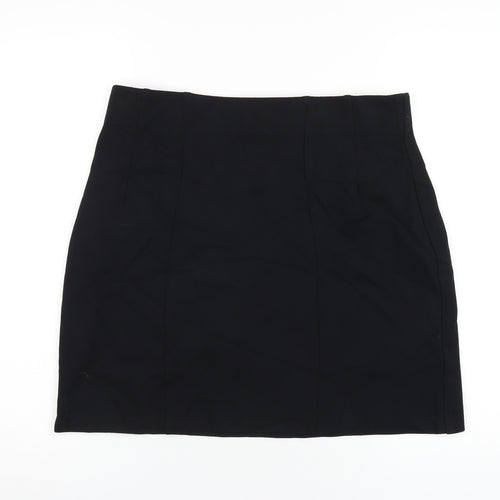 Marks and Spencer Womens Black Viscose A-Line Skirt Size 16