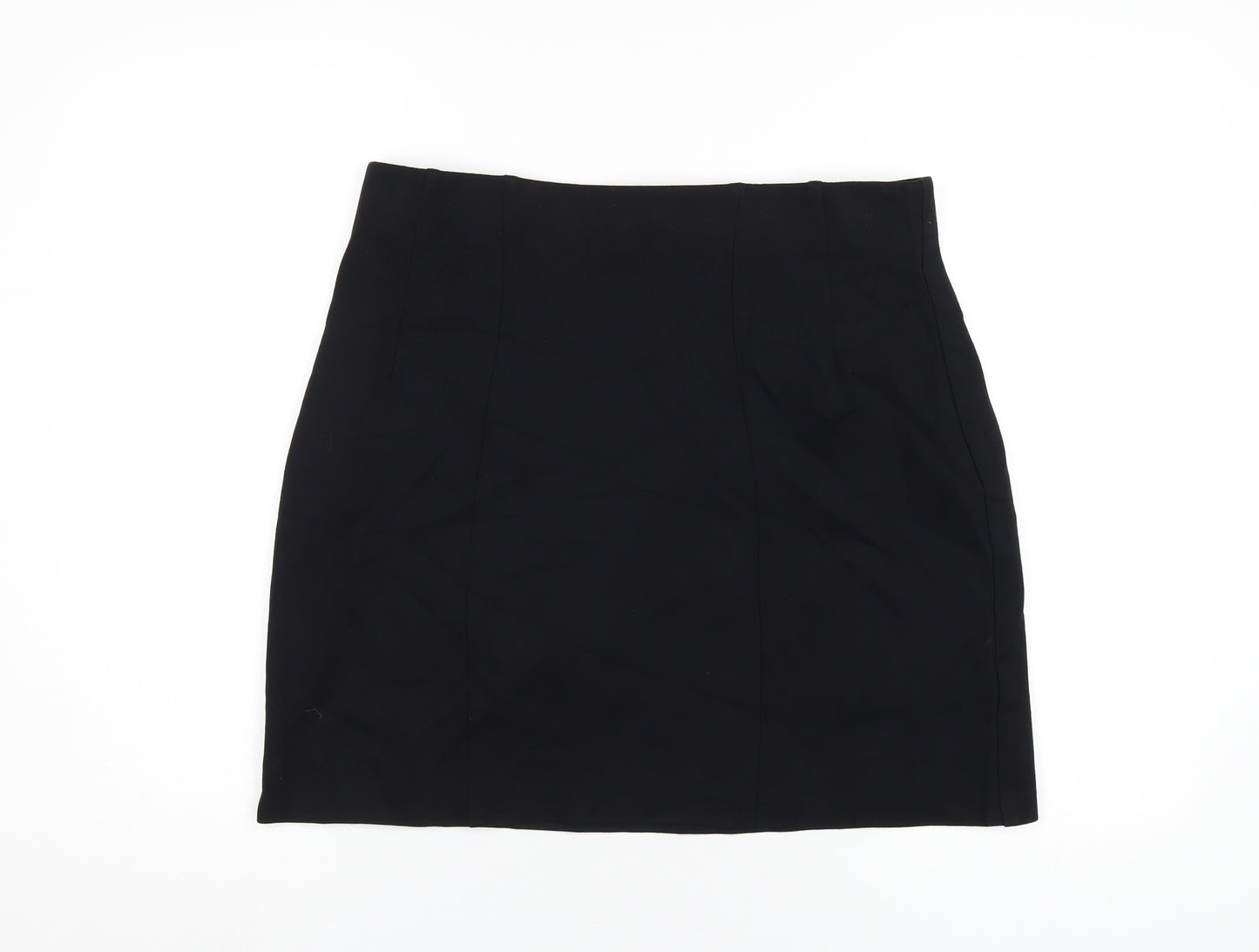 Marks and Spencer Womens Black Viscose A-Line Skirt Size 16