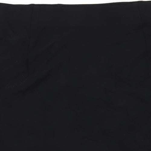 Marks and Spencer Womens Black Viscose A-Line Skirt Size 16