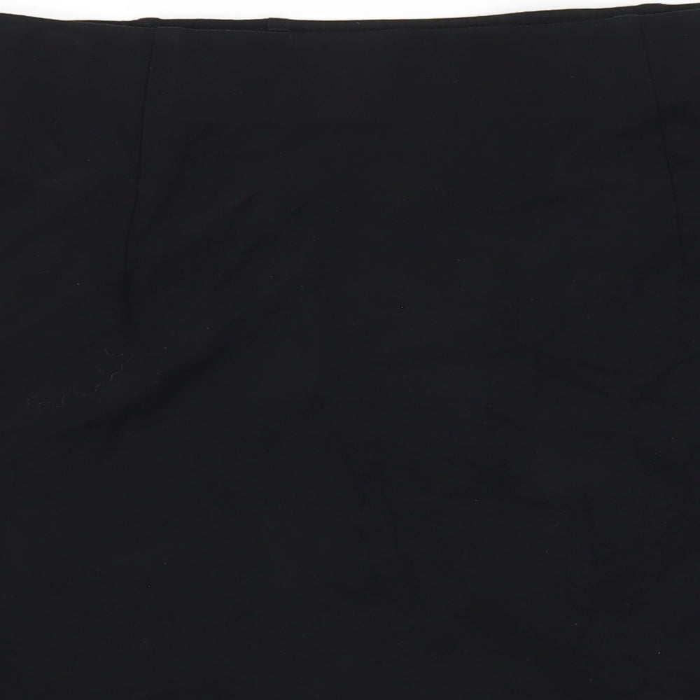 Marks and Spencer Womens Black Viscose A-Line Skirt Size 16