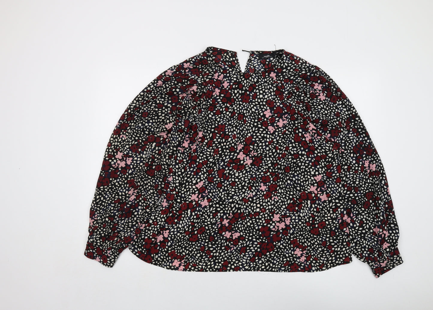 Wallis Womens Multicoloured Geometric Polyester Basic Blouse Size 18 Round Neck