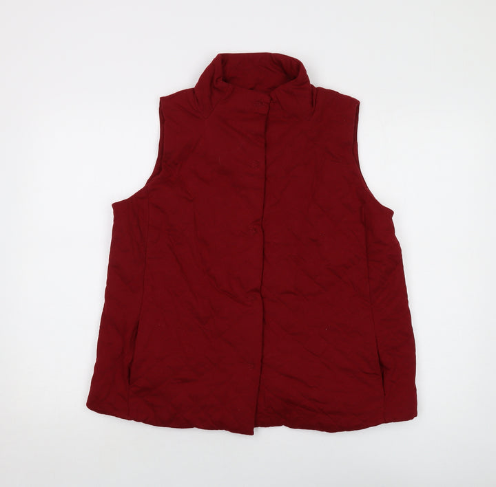Lands' End Womens Red Jacket Waistcoat Size 10 Snap