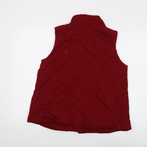 Lands' End Womens Red Jacket Waistcoat Size 10 Snap