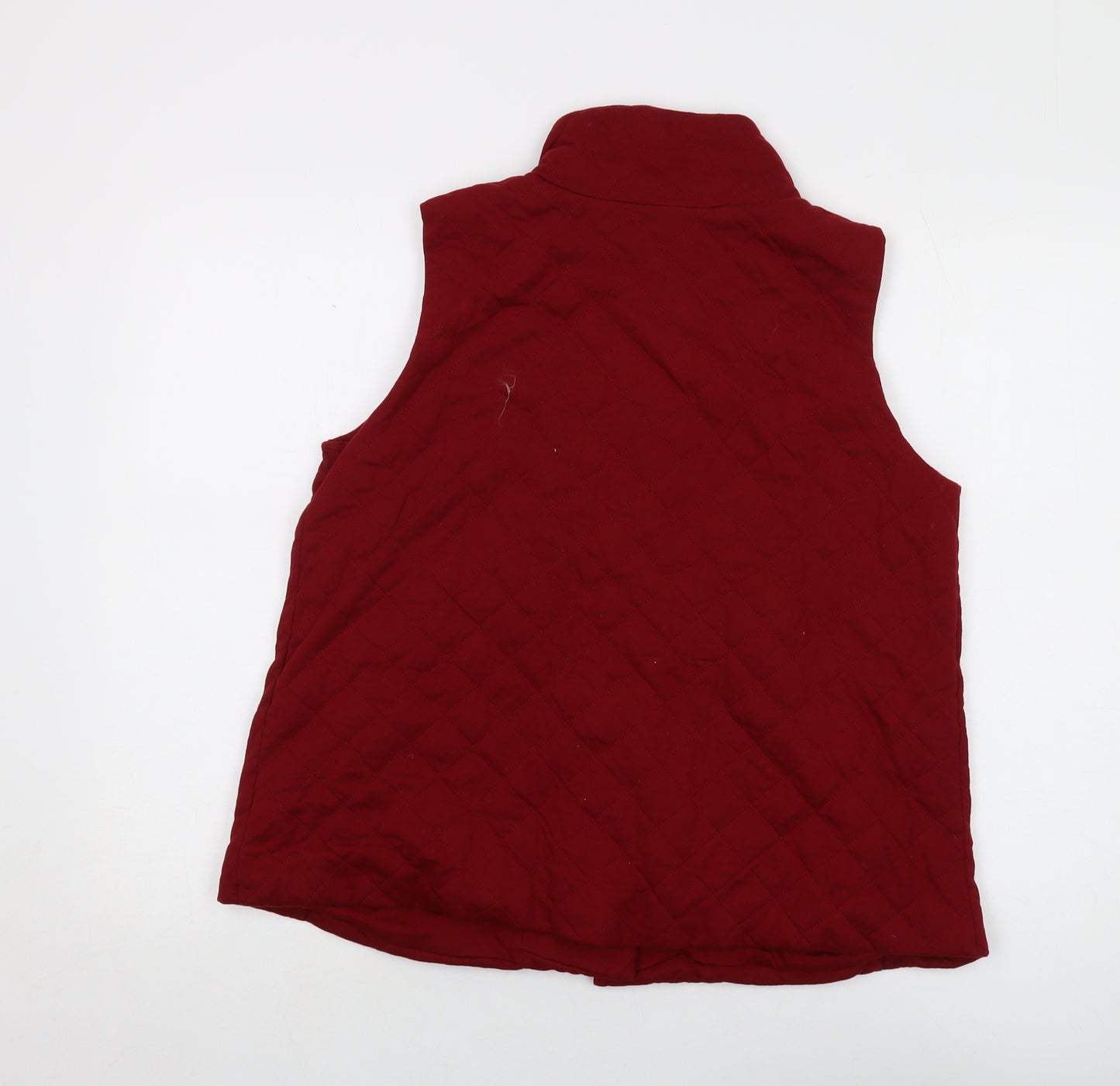 Lands' End Womens Red Jacket Waistcoat Size 10 Snap
