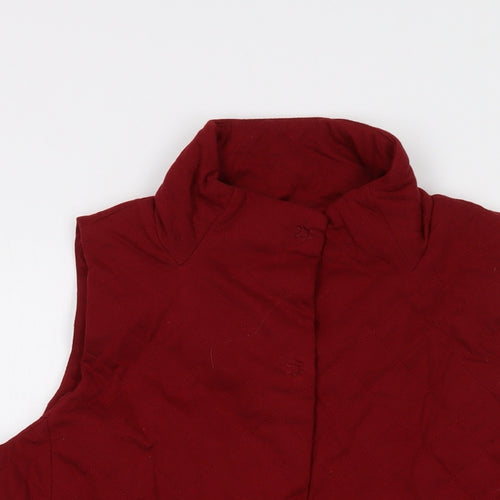 Lands' End Womens Red Jacket Waistcoat Size 10 Snap