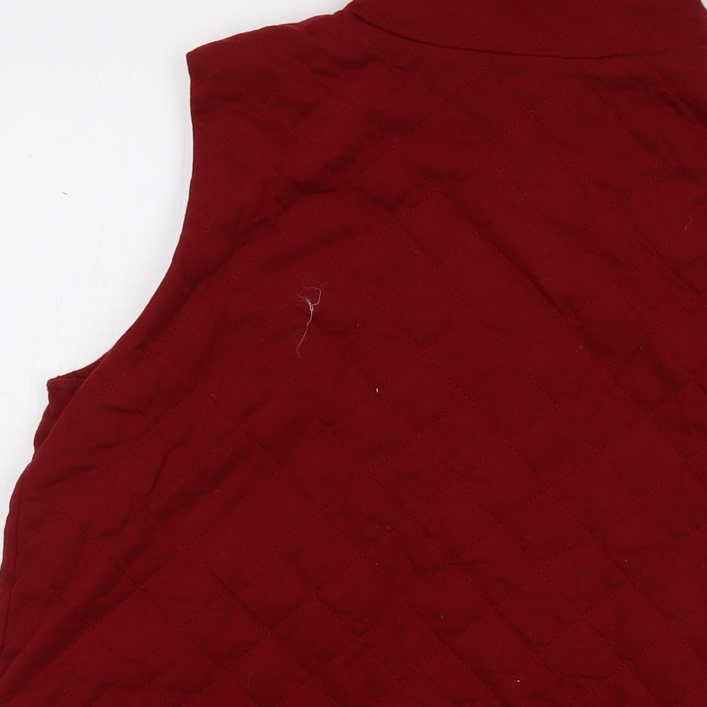Lands' End Womens Red Jacket Waistcoat Size 10 Snap