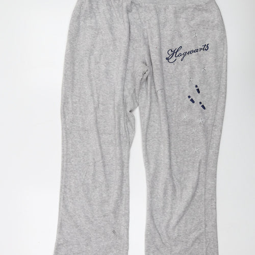 Harry Potter Womens Grey Polyester Sweatpants Trousers Size 14 L27 in Regular Drawstring