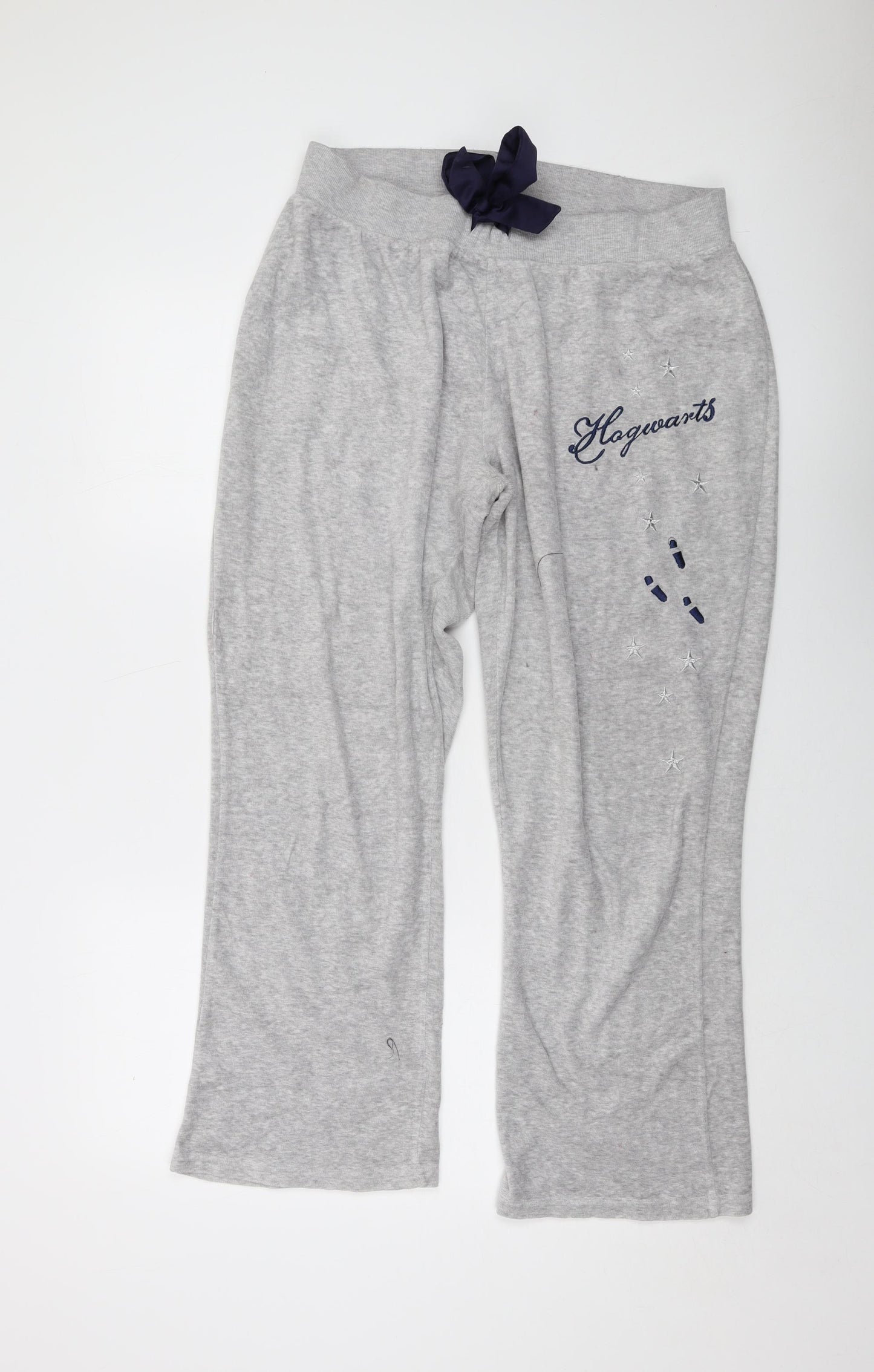 Harry Potter Womens Grey Polyester Sweatpants Trousers Size 14 L27 in Regular Drawstring