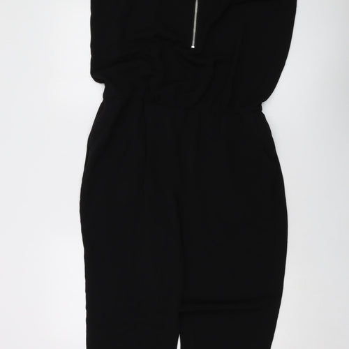 Bodyflirt Womens Black Polyester Jumpsuit One-Piece Size 18 Zip