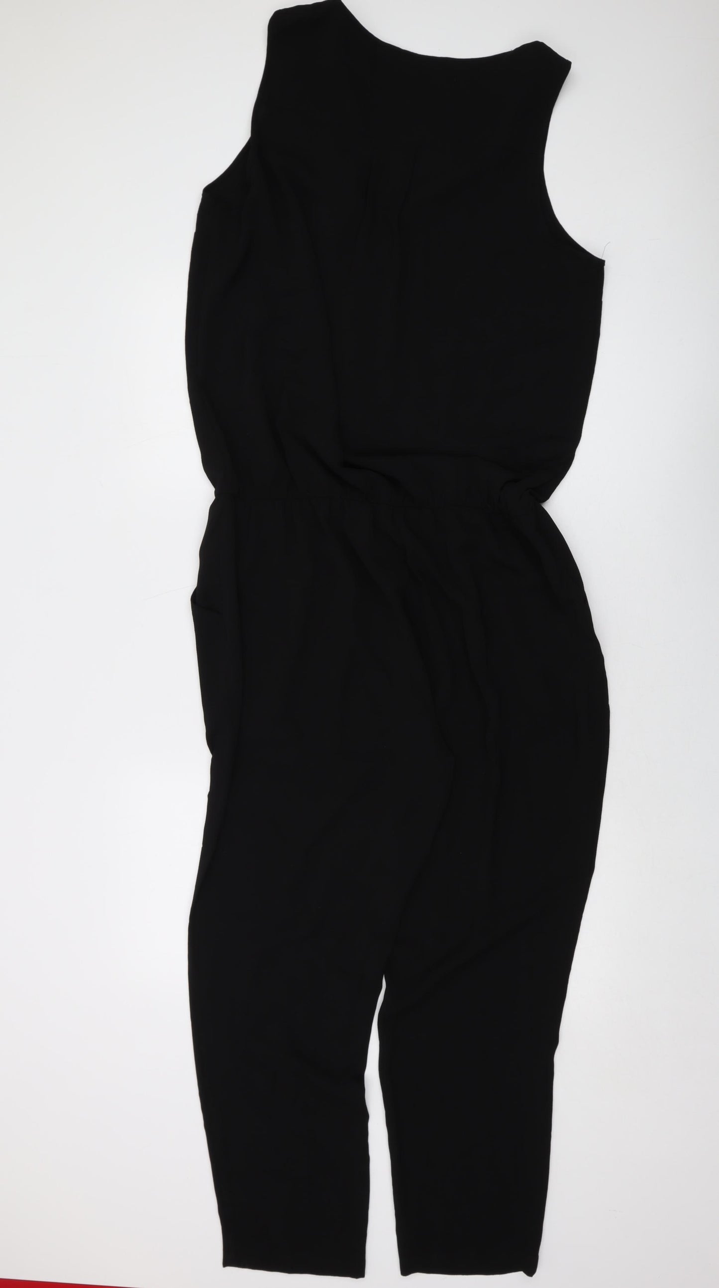 Bodyflirt Womens Black Polyester Jumpsuit One-Piece Size 18 Zip