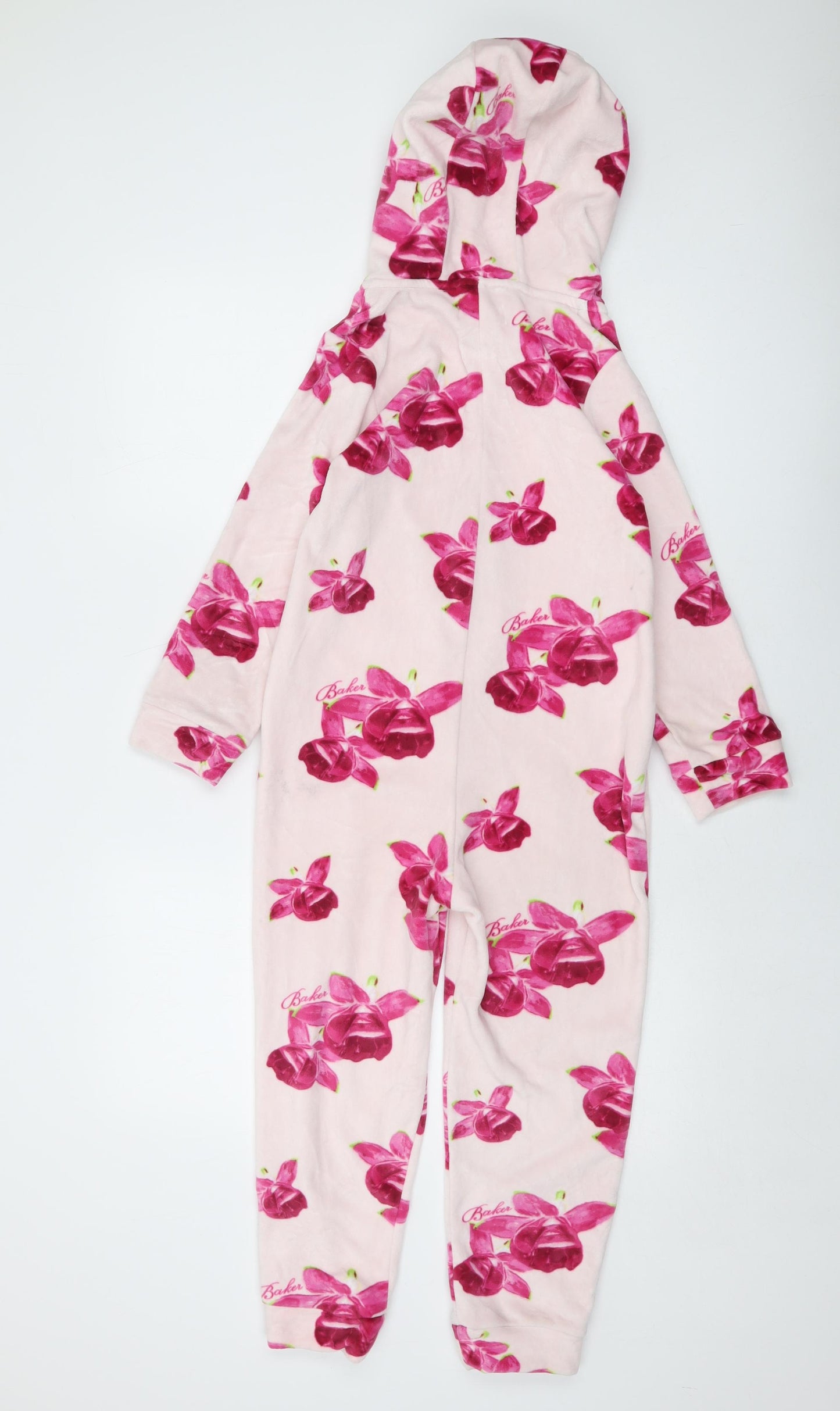 Ted Baker Girls Pink Geometric Polyester Kimono One Piece Size 8-9 Years Zip