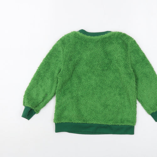 Disney Boys Green Geometric Polyester Pyjama Top Size 4 Years Pullover