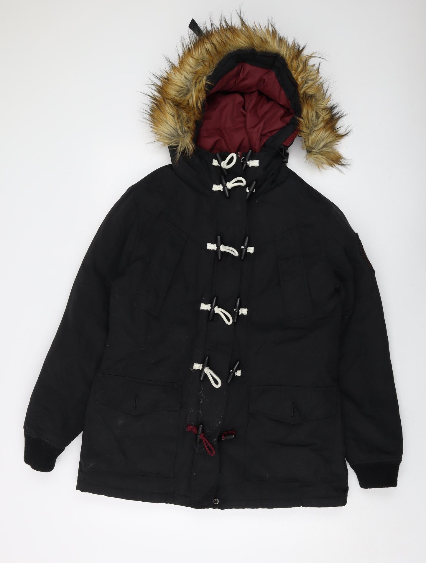 Superdry Womens Black Jacket Size L Zip