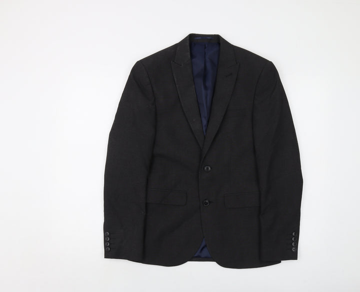 NEXT Mens Grey Polyester Jacket Suit Jacket Size 34 Regular