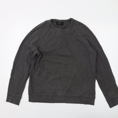 H&M Mens Grey Cotton Pullover Sweatshirt Size M