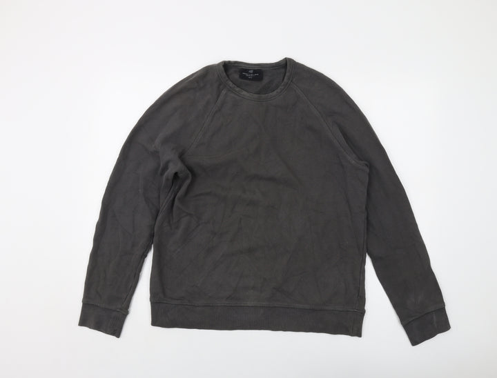 H&M Mens Grey Cotton Pullover Sweatshirt Size M