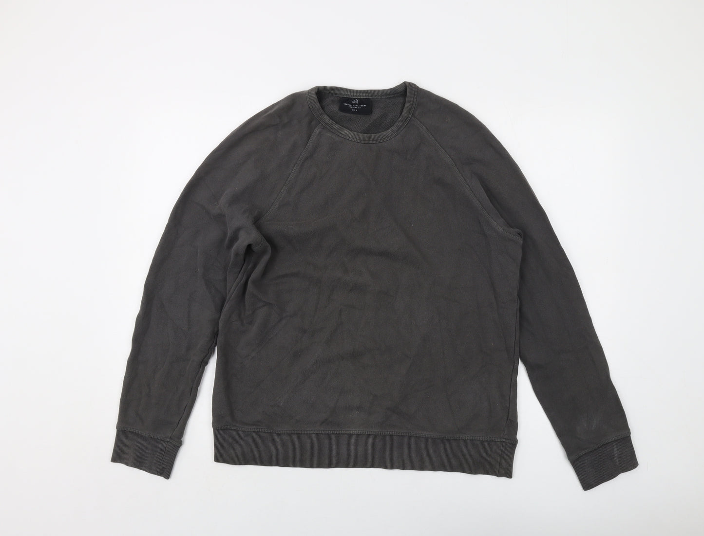 H&M Mens Grey Cotton Pullover Sweatshirt Size M