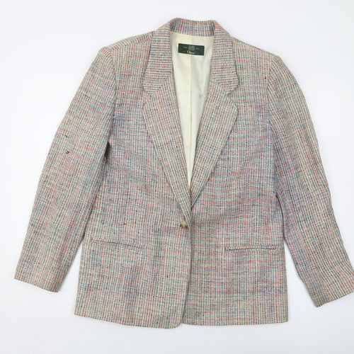 Orvis Womens Multicoloured Jacket Size 12 Button