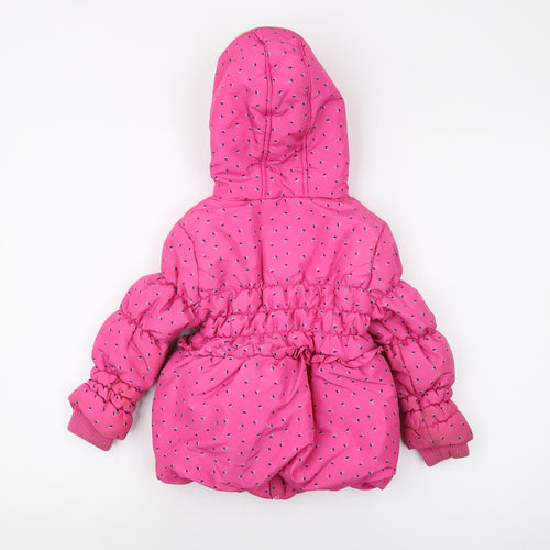 Peppa Pig Girls Pink Geometric Jacket Size 4-5 Years Zip