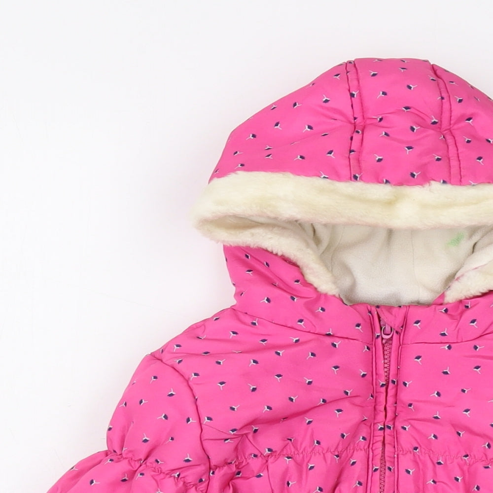 Peppa Pig Girls Pink Geometric Jacket Size 4-5 Years Zip