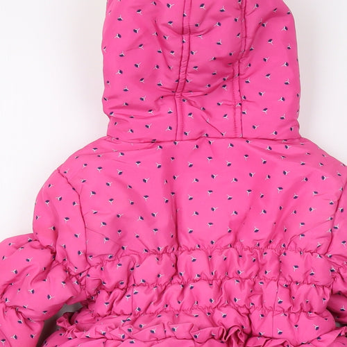 Peppa Pig Girls Pink Geometric Jacket Size 4-5 Years Zip