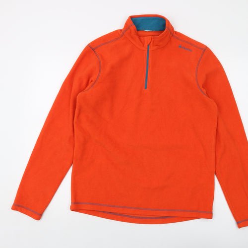 Quechua Mens Orange Polyester Pullover Sweatshirt Size M