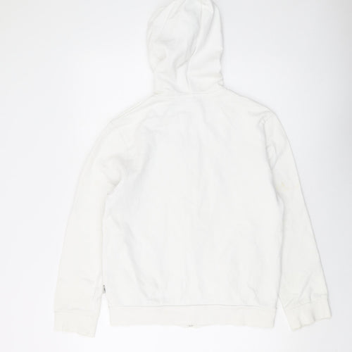 Speedo Womens Ivory Cotton Full Zip Hoodie Size 12 Zip