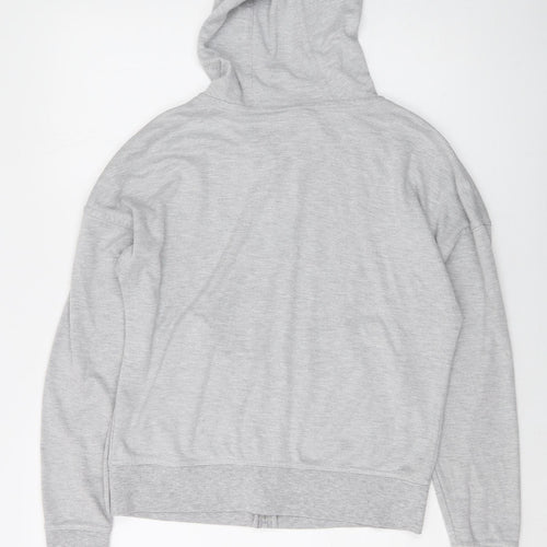 Lonsdale Womens Grey Polyester Full Zip Hoodie Size 12 Zip