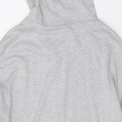 Lonsdale Womens Grey Polyester Full Zip Hoodie Size 12 Zip
